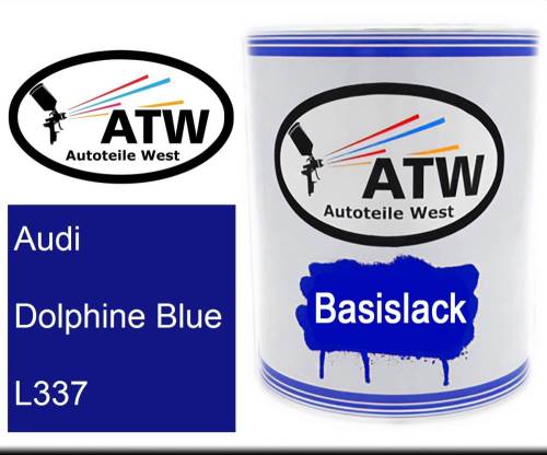 Audi, Dolphine Blue, L337: 1L Lackdose, von ATW Autoteile West.